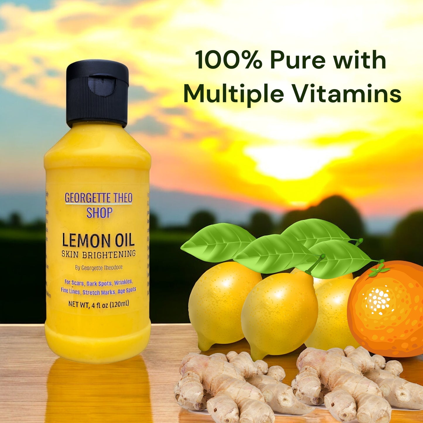 4 oz LEMON OIL Skin Brightening