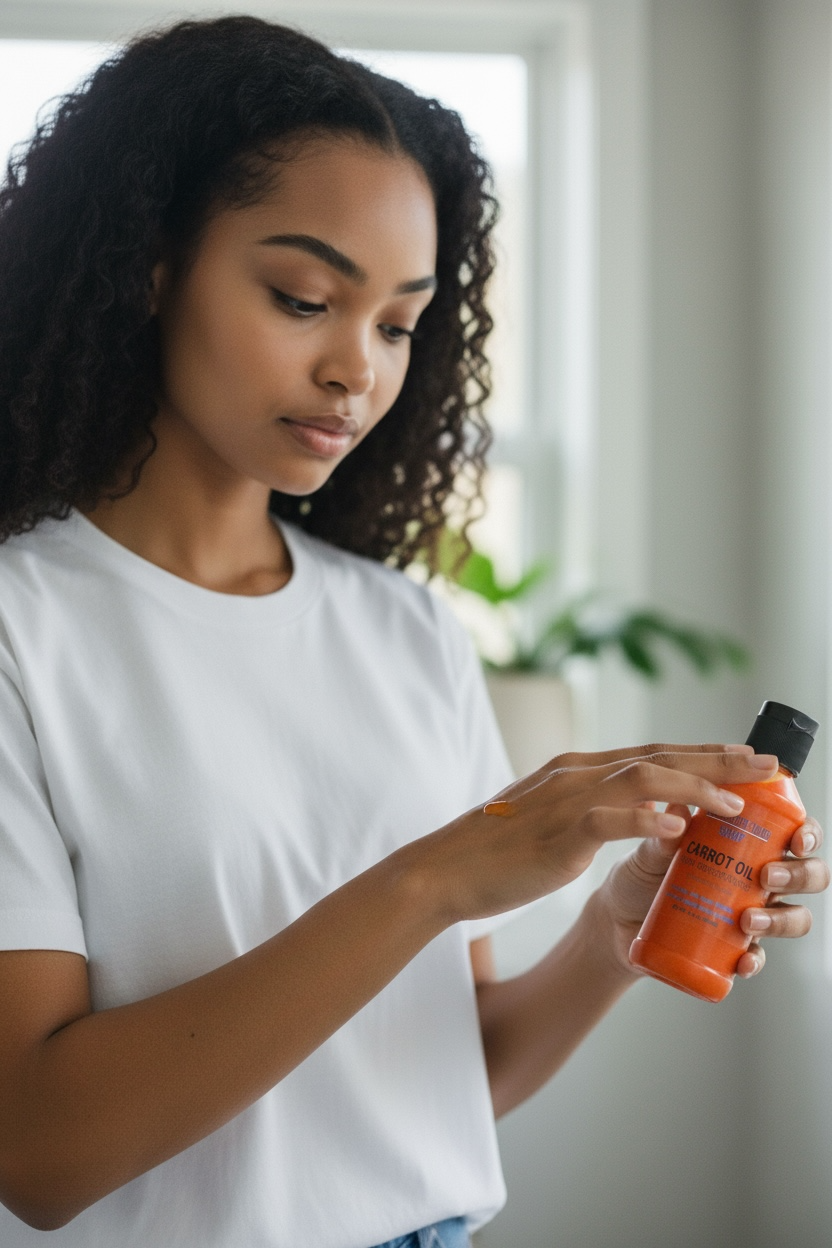 4 oz CARROT OIL Skin Brightening Organic natural & fresh