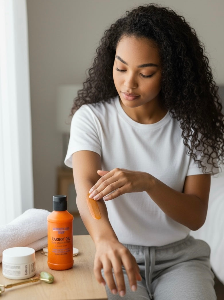 4 oz CARROT OIL Skin Brightening Organic natural & fresh