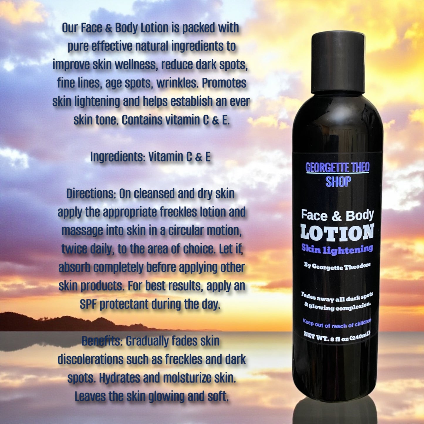 8 oz FACE & BODY LOTION - Skincare