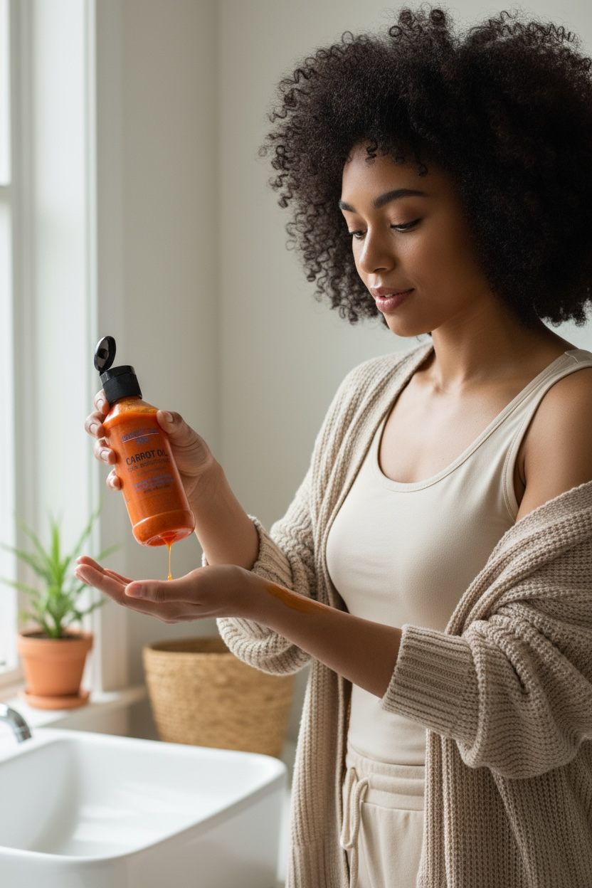 4 oz CARROT OIL Skin Brightening Organic natural & fresh