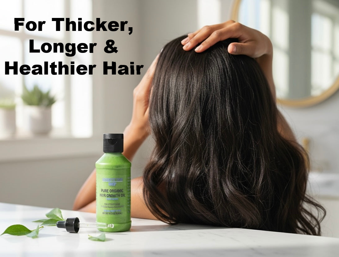 PURE ORGANIC GROWTH OIL - Scalp Treatment for Dry Damaged Hair. For All Hair Types.
