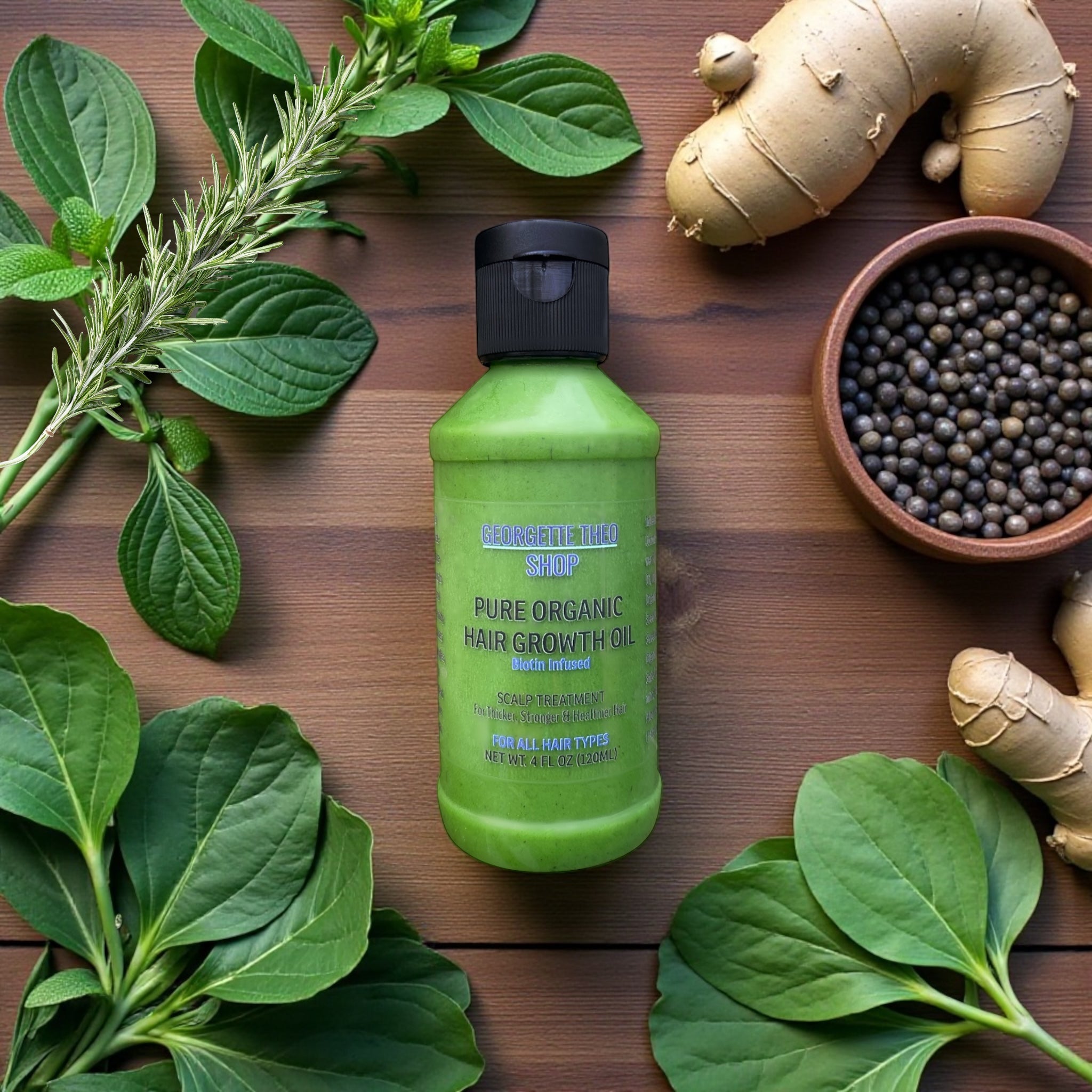 Image of PURE ORGANIC GROWTH OIL - Scalp Treatment for Dry Damaged Hair. For All Hair Types.