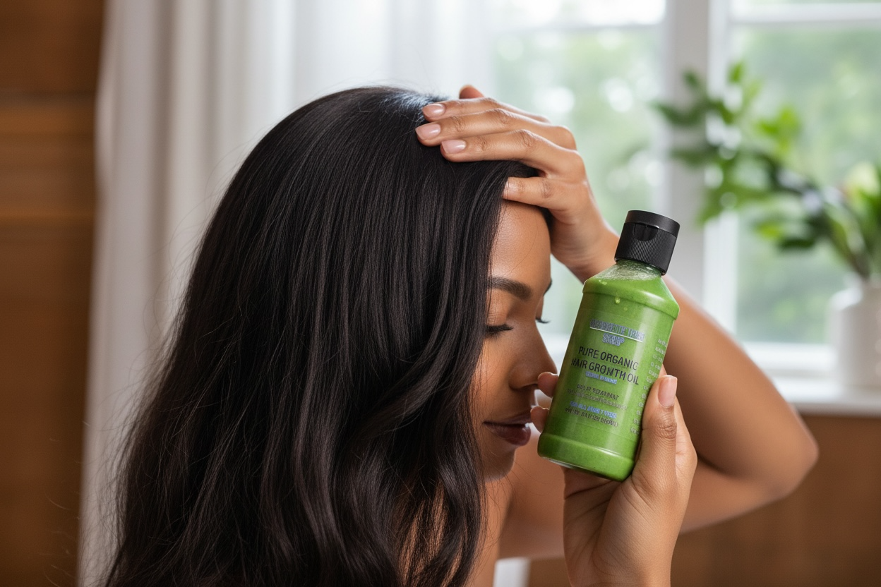 PURE ORGANIC GROWTH OIL - Scalp Treatment for Dry Damaged Hair. For All Hair Types.