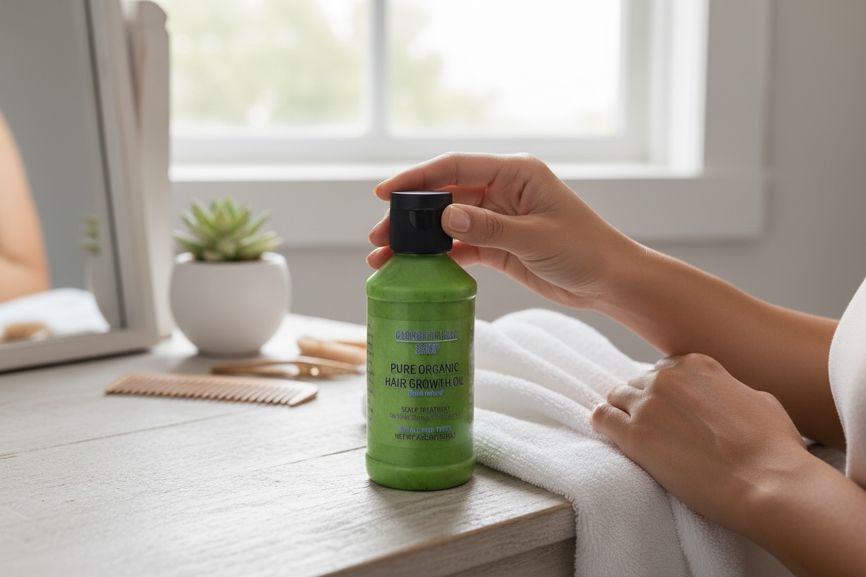Image of PURE ORGANIC GROWTH OIL - Scalp Treatment for Dry Damaged Hair. For All Hair Types.