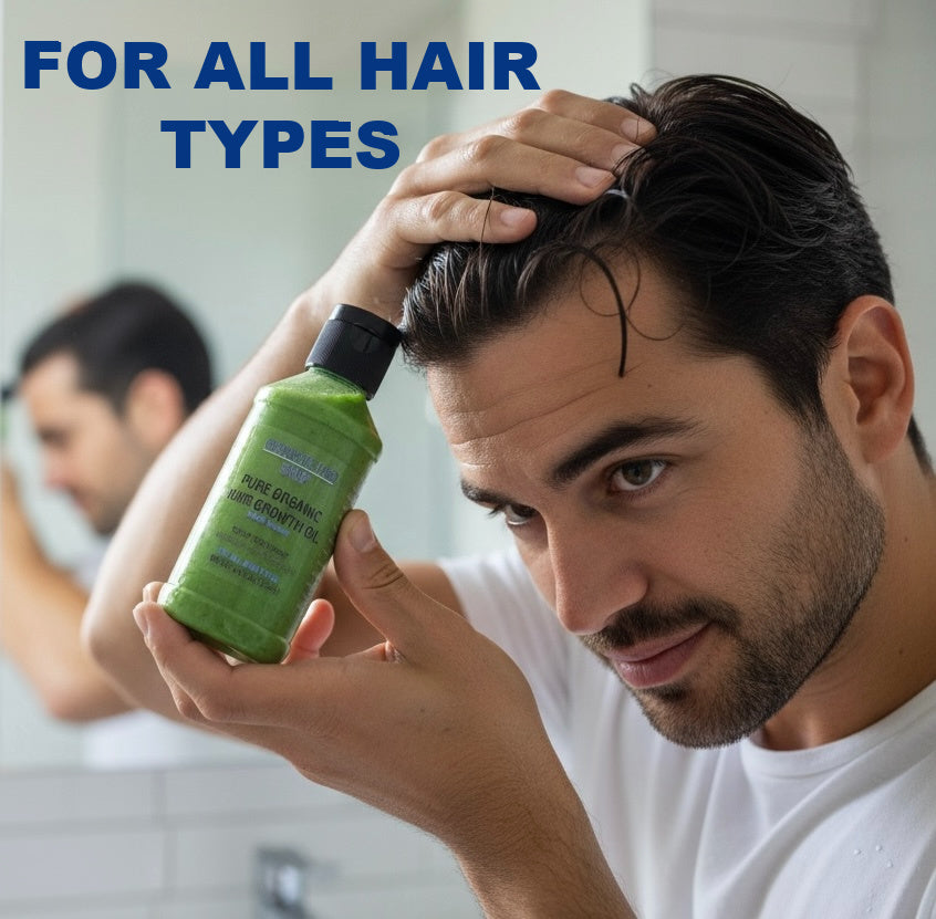 PURE ORGANIC GROWTH OIL - Scalp Treatment for Dry Damaged Hair. For All Hair Types.