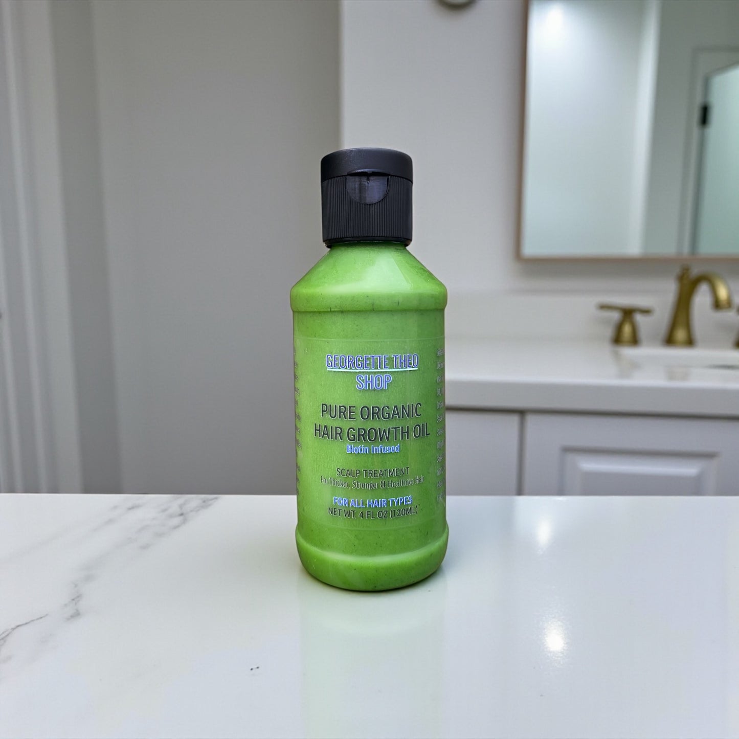 4 oz PURE ORGANIC GROWTH OIL - Scalp Treatment for Dry Damaged Hair. For All Hair Types.