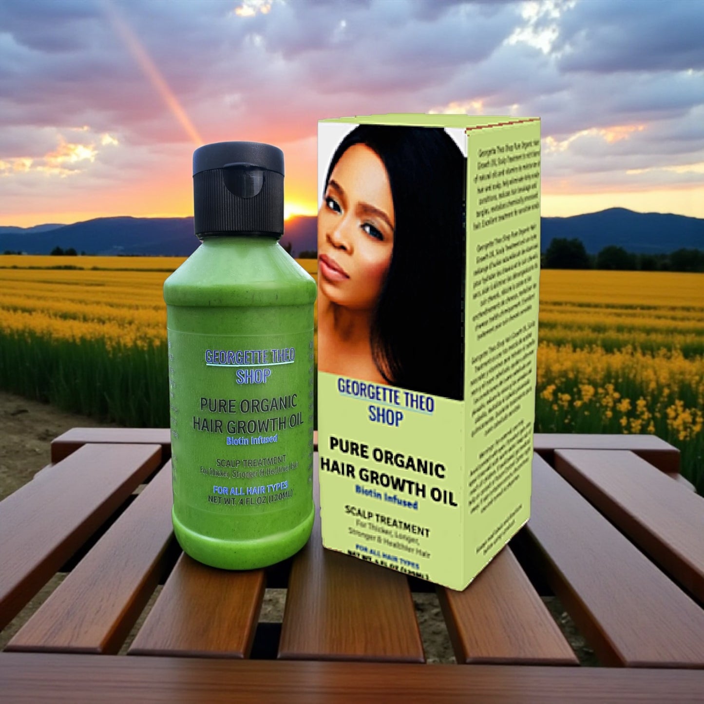 4 oz PURE ORGANIC GROWTH OIL - Scalp Treatment for Dry Damaged Hair. For All Hair Types.