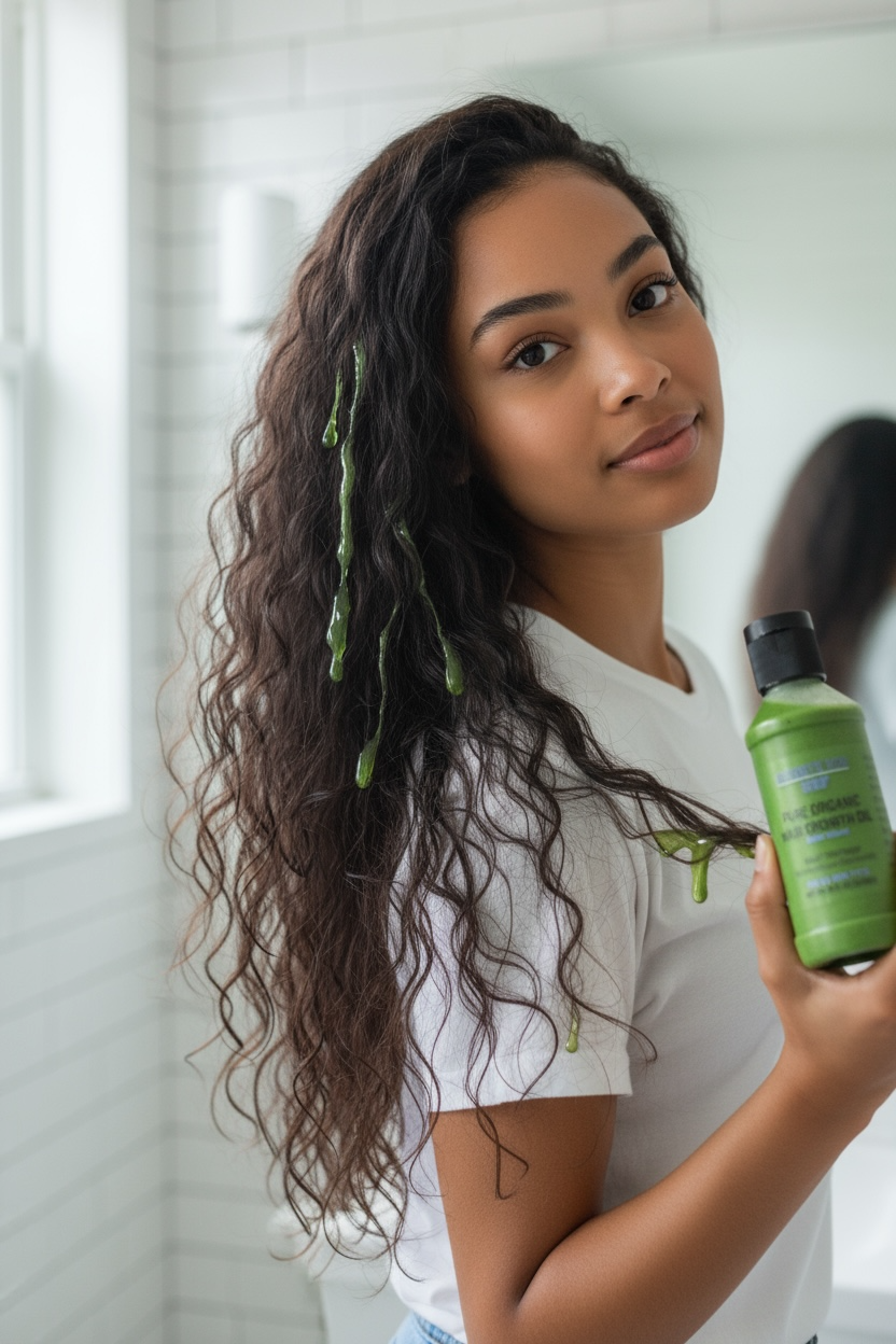 Image of PURE ORGANIC GROWTH OIL - Scalp Treatment for Dry Damaged Hair. For All Hair Types.