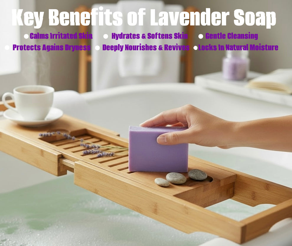 Image of 100% NATURAL LAVENDER SOAP BAR
