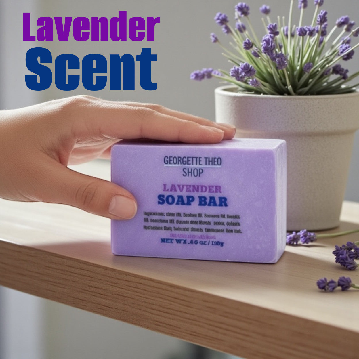 Image of 100% NATURAL LAVENDER SOAP BAR