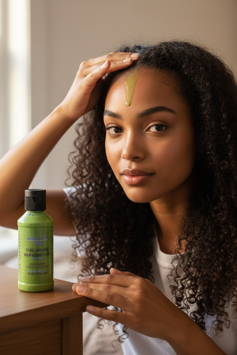 Image of PURE ORGANIC GROWTH OIL - Scalp Treatment for Dry Damaged Hair. For All Hair Types.